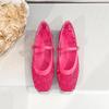 Scarpe Basse da Ballerina in Rete da Donna Mary Jane Slip-On Casual Traspiranti Ballerine da Donna Estive Punta Quadrata Chiusa Mary Jane Scarpe Eleganti
