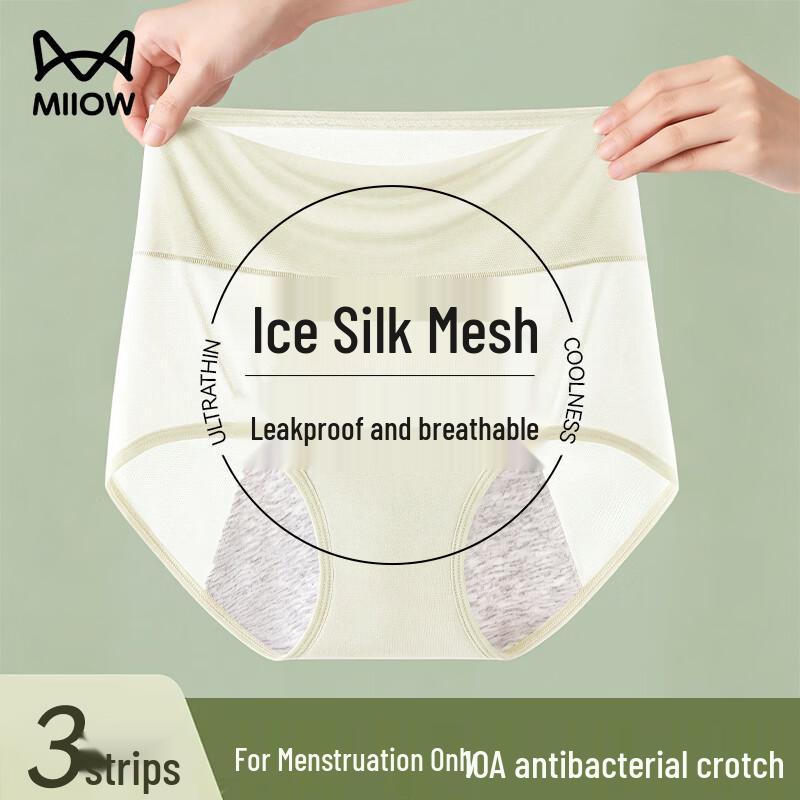 Women's Ice Silk Mesh Leak-Proof Period Underwear