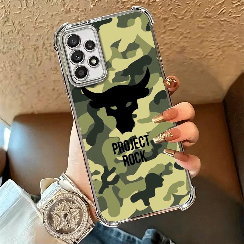 The Rock Dwayne Johnson Plating Phone Case For Samsung A17 A07 A37 A57 A16 A56 A15 A55 A14 A54 A13 A53 A26 A36 A25 A35 A24 A34 A