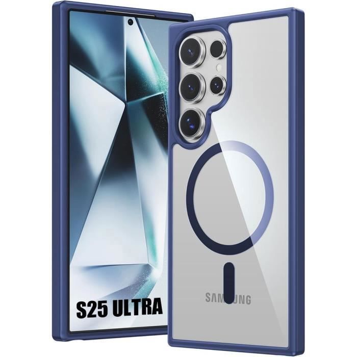 Coque de protection - BOOLING - compatible Samsung Galaxy S25 Ultra - Antichoc - Recharge sans fil - Bleu Marine