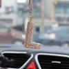 1pc Rhinestone A-Z Letter Car Rearview Mirror Pendant, Car Interior Decor