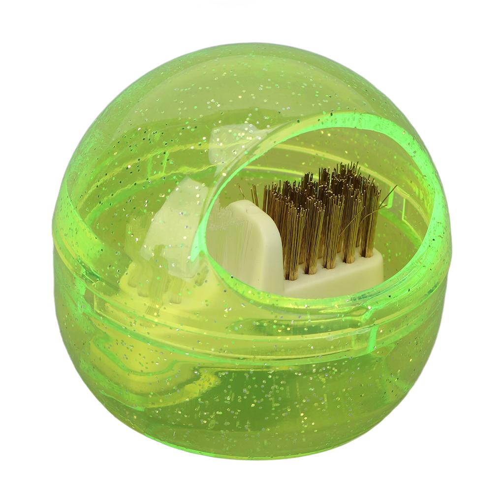 Nagelreinigungsbürstenbox Professionelle Tragbare Maniküre Polierbürstenbox für Nagelkunst Schönheitssalon Gelb