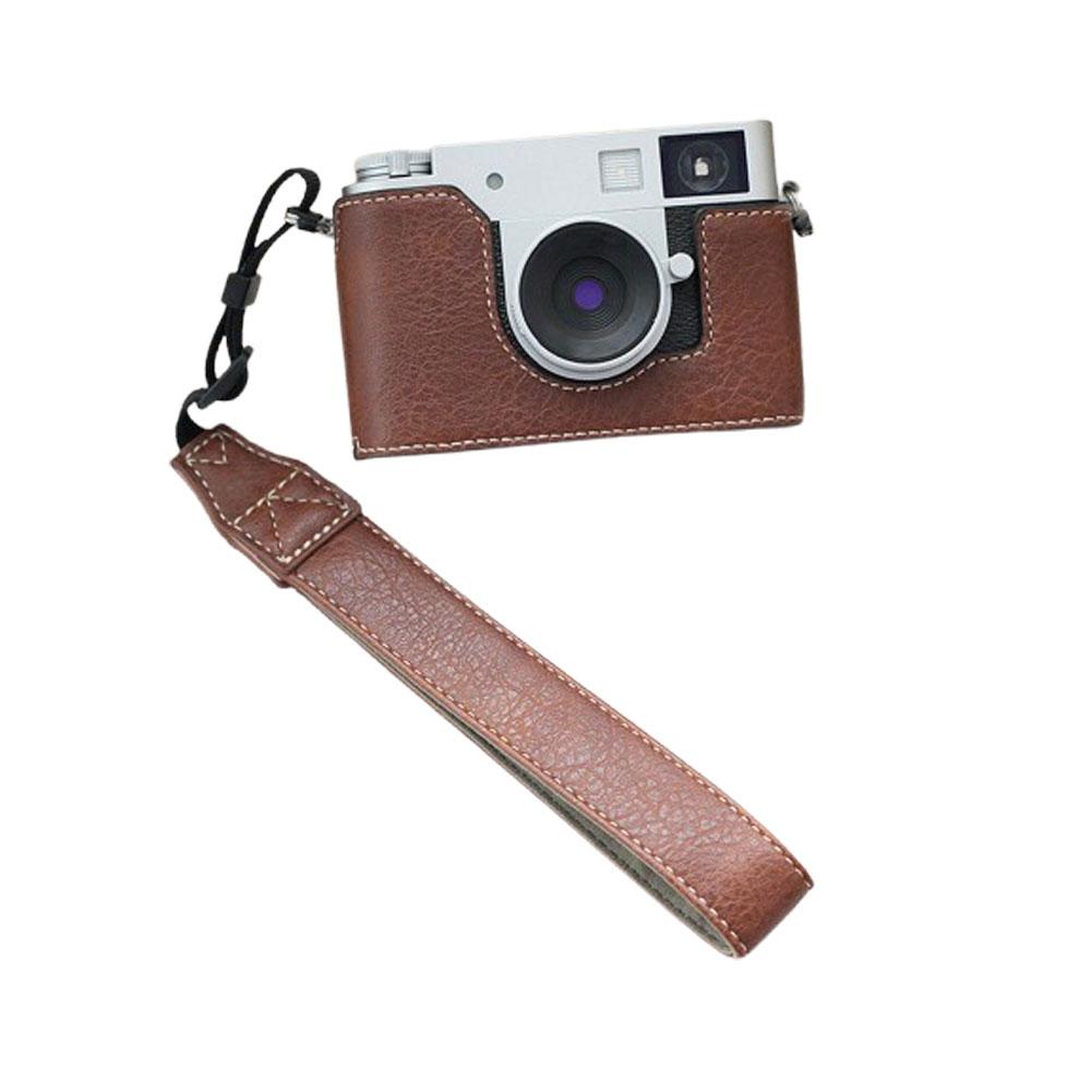 Half Body Leather Camera Bag For Fuji X-half Quick Release Protective Shell Bottom Cover Camera Carrying Bag