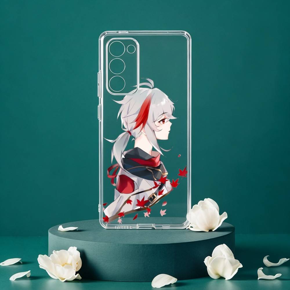 Kaedehara Kazuha Genshin Phone Case For Samsung Galaxy S24 S25 S23 S22 S21 Plus S24 S25 Transparent Cover Case
