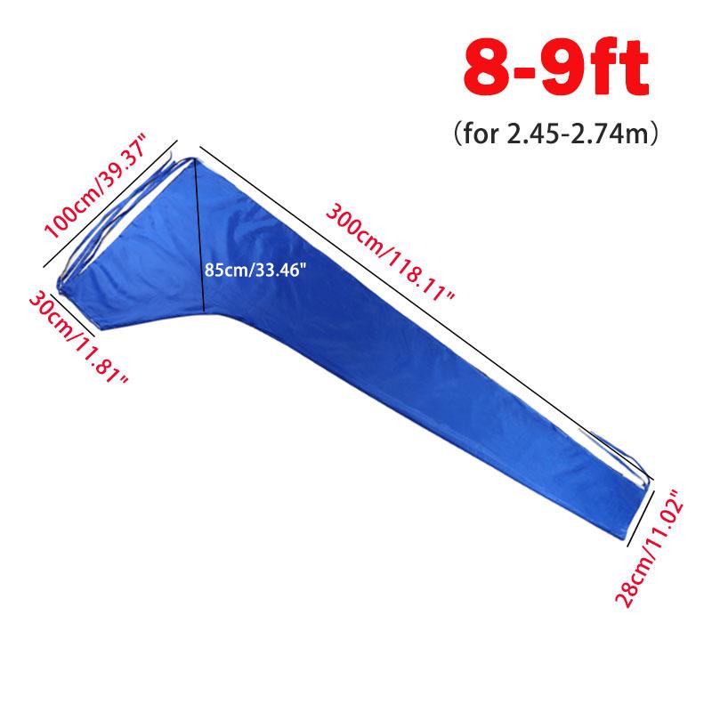 

Чехол для паруса 8-9/9-10/10-11/11-12/12-13 футов, чехол для лодки с гротом, водонепроницаемый, с защитой от ультрафиолета, ветрозащитный козырек от снега, синий парус для гика