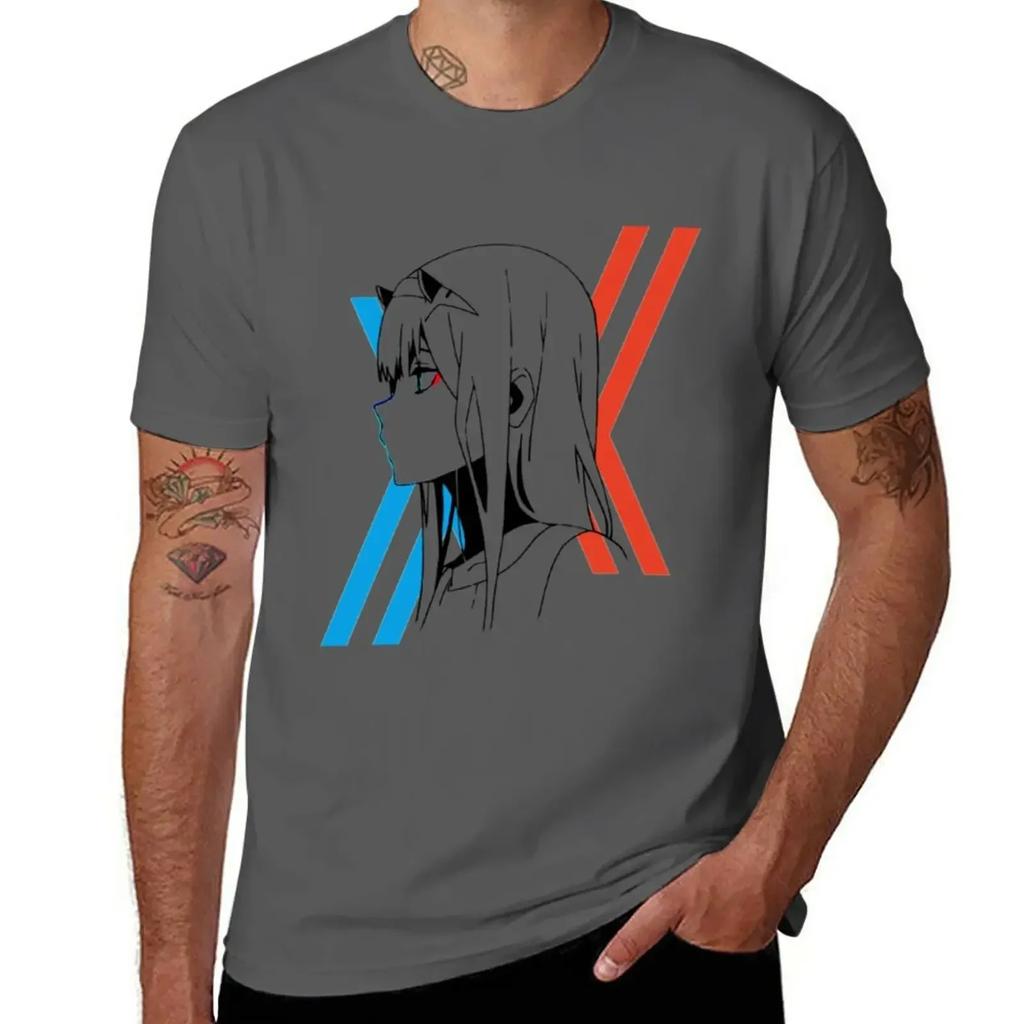 Darling In The Franxx Zero Two T-Shirt Customs Design Your Own Boys Animal Print Mens T Shirt