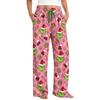 Women's Christmas Pajama Bottoms Funny High Waist Sleep Pants for Holiday