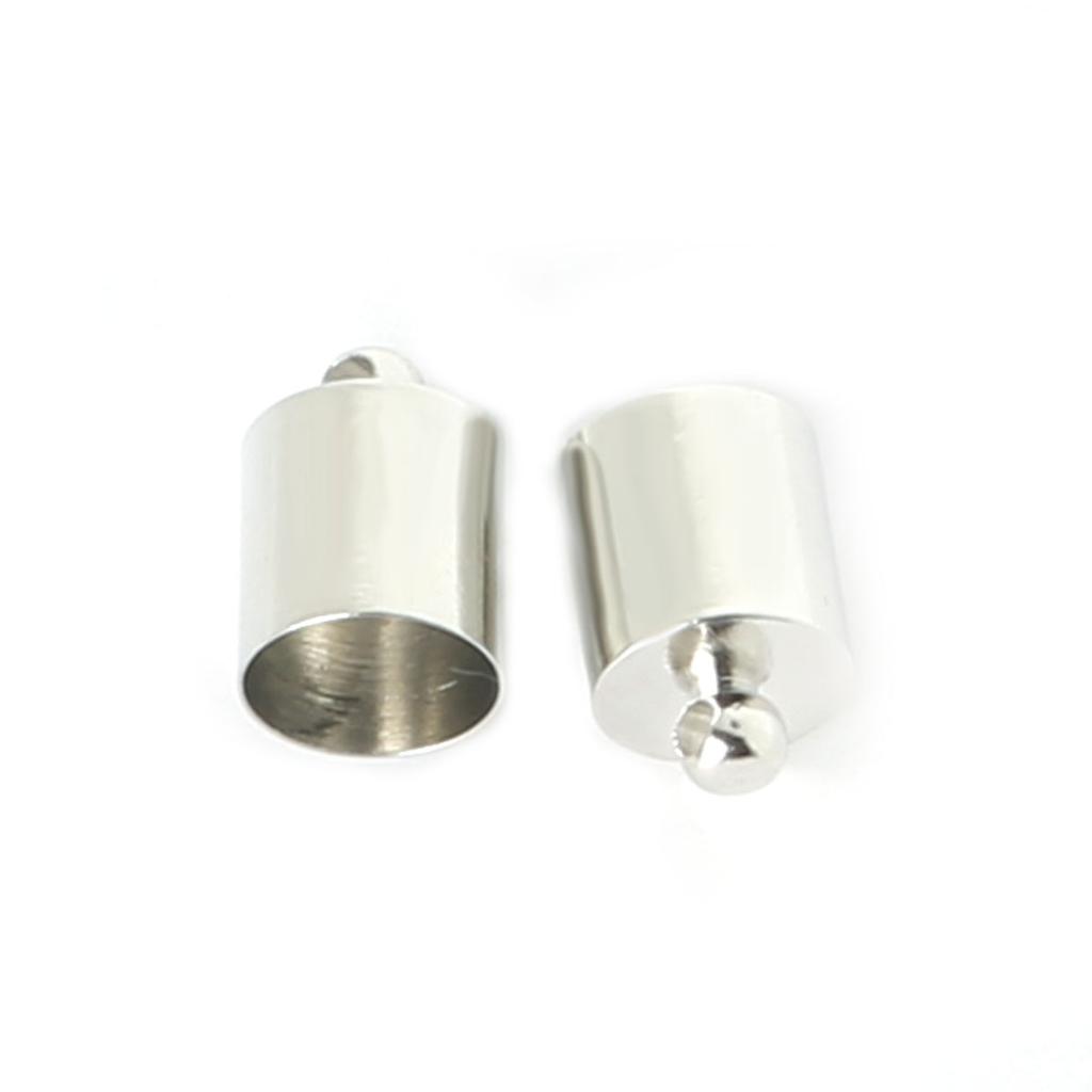 Tasselli Cappucci Terminali in Pelle per Cordino, Perline 5 6 7 8 9mm Cappuccio Terminale per Fai da Te Collane Gioielli Componenti