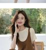 Casual Summer White T-shirt and Strappy Dress Set with Pleated Slimming Design