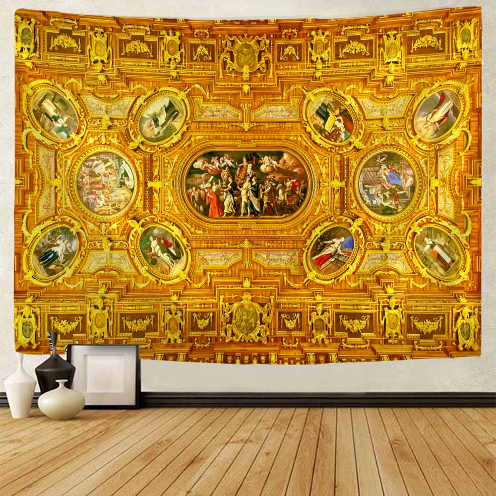 Vintage Architecture Tapestry Wall Hanging European Background Art Home Decor Boho Studio Room Wall Decor Beach Mat Sheet