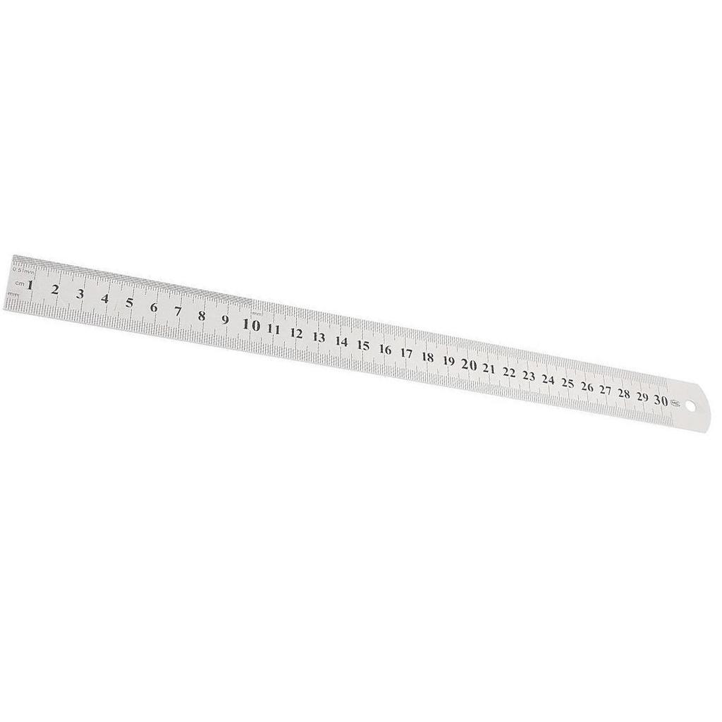 METAL 30CM RULER 300MM LONG 12/" STAINLESS STEEL METRIC IMPERIAL DUAL MARKINGS 11