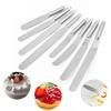 Stainless Steel Cake Spatula: 6/8/10/12 Inch Straight & Curved Cream Smoother Scraper Baking Tool.