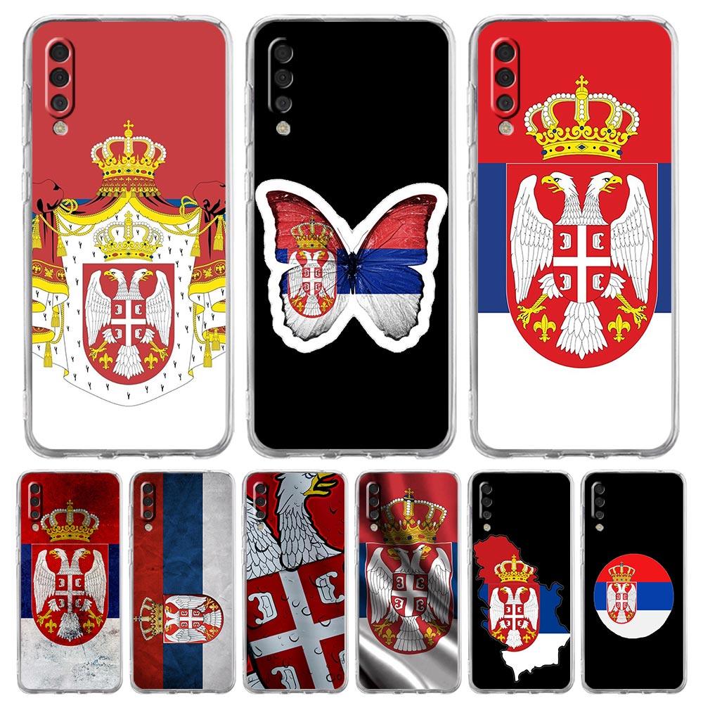 Phone Case For Samsung A56 A36 A26 A16 A14 A12 A22 A32 5G A34 A42 A52 A54 A50 A70 A40 A20E A20S A04S A06 Cover Serbia Flag Badge