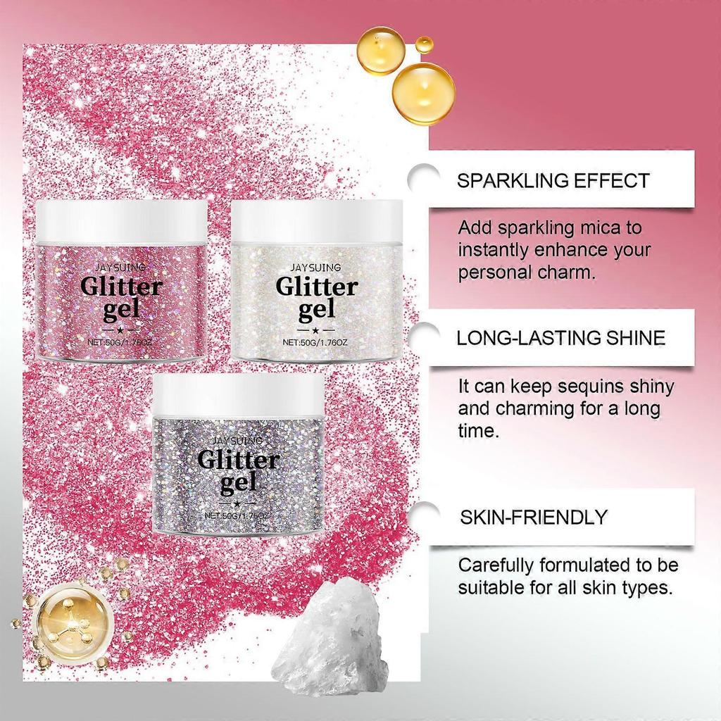 Youdaoplaceholder0 Glitter Gel Dance Floor Carnival Create Natural Three-Dimensional Makeup Glitter Gel