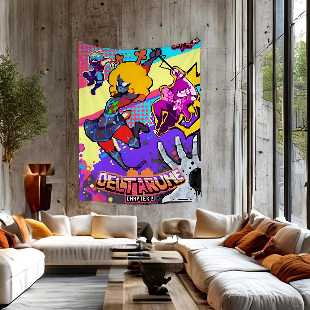 Deltarune Videohra Tištěná Velká Nástěnná Gobelínová Závěsná Tarotová Hippie Nástěnné Koberce Kolejní Umění Domácí Dekorace