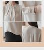 2025 Women's Korean Style Long-Sleeve Satin Chiffon Professional Shirt, Spring Collection