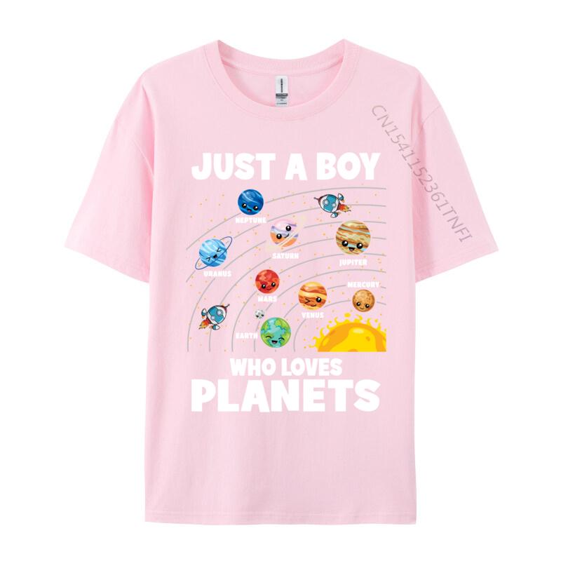 Just A Boy Who Loves Planets Solar System Astrology Space Cotton Unisex Programmer Computer Head Funny Tshirts Fashionable T Shirt
