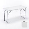 BOOSDEN Folding Table Height Adjustment Outdoor Table Camping Dining Table Compact No Assembly Required Dining Table Living Room Table Work Table