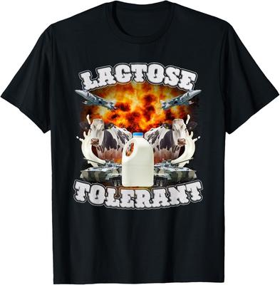 Lustiges Laktose Retro Pro-Milchprodukte Unisex T-Shirt