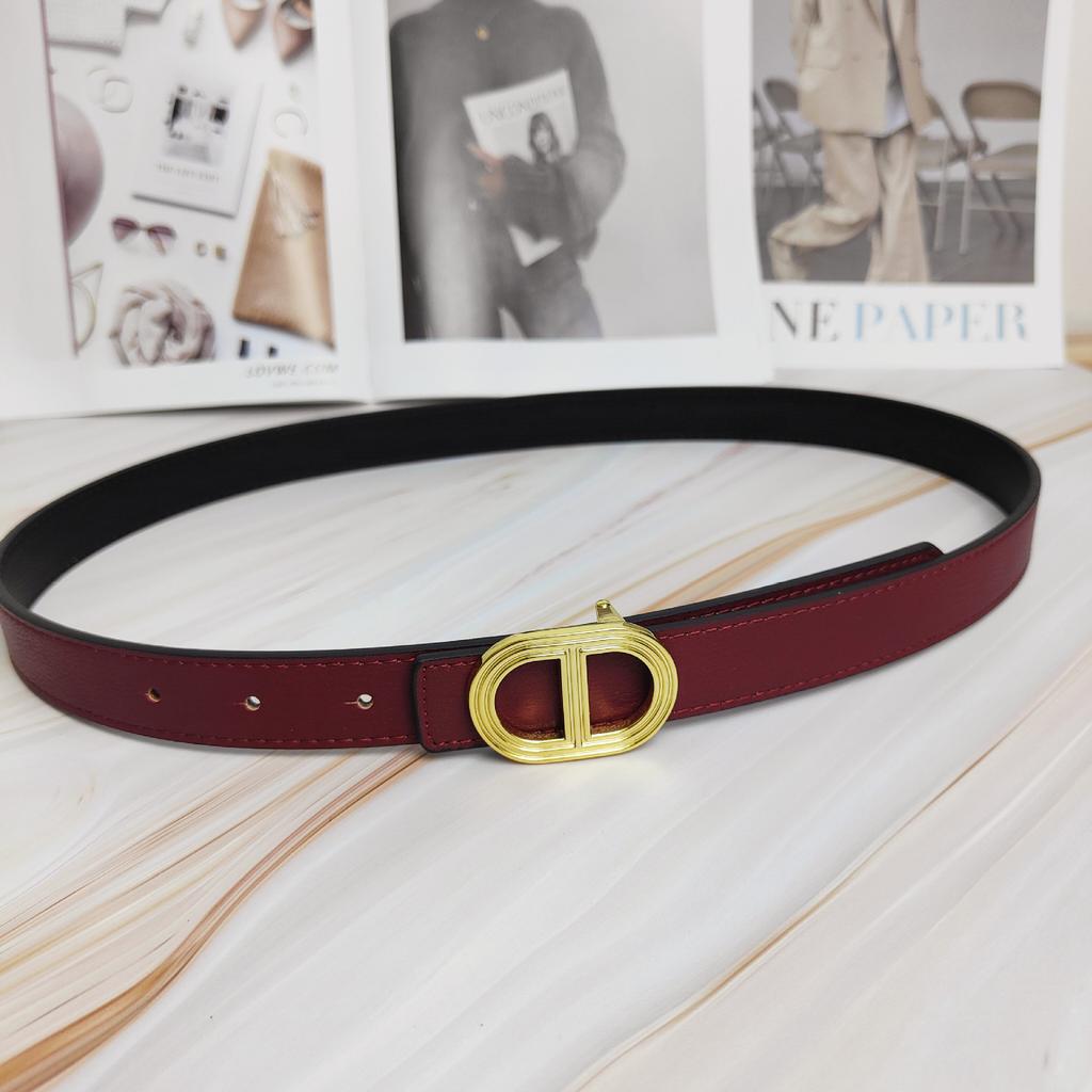 H Home Belt Women'S Decorative Belt Women'S Cowhide Simple Oval Casual Business Suit Jeans With Women