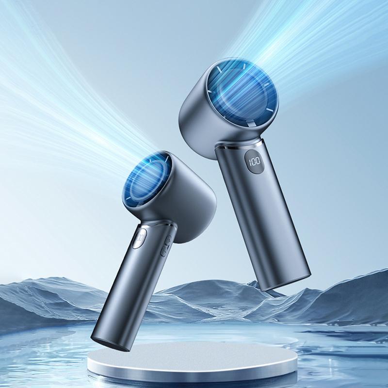 New Electric Fan Technology Display 8000mah Wireless Portable Air Circulator Fan Desktop Air Cooling Cooler Quiet Fan 2025