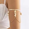 Retro Fashion Shell Tassel Three Hole Arm Bracelet Gold Color Personalized Women Ethnic Bangles Jewelry Accessories Party Gift