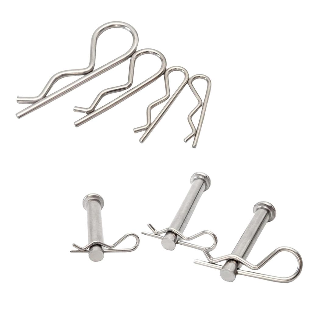 100Pcs Spring Fasteners Cotter Pins Hitch Pins Hair Pins Spring Clip Retainer Pins for Garage Trucks Engine Repair