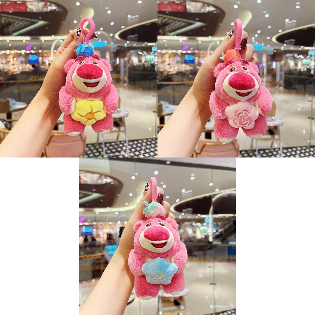 Cute Bear Flower Doll Pendant Plush Couple Toy Mini Accessory Wholesale