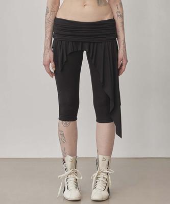 SCULPTOR Asymmetric Skirt Leggings Black