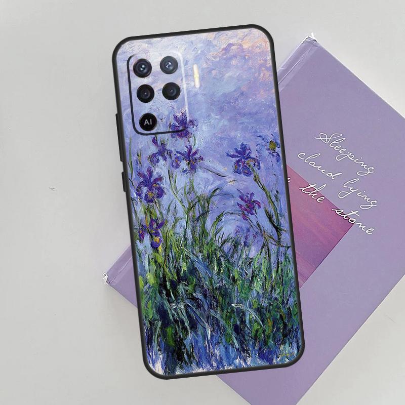 Oil Painting Flowers Case For Oppo A15 A16 A17 A52 A72 A76 A96 A74 A94 A53 A54S A57S A58 A78 A98 A77 Phone Cover