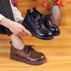 Leather Shoes 2026 New Real Soft Leather Single Shoes Women's Shoes Versatile Thick-soled Soft-soled Casual Mother
