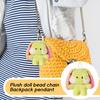 Plush Doll With Bead Chain Backpack Pendant Plush Doll