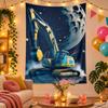 Polyester Wall Tapestry with Komatsu Design, Decorative Hanging for Bedroom Living Room Dorm