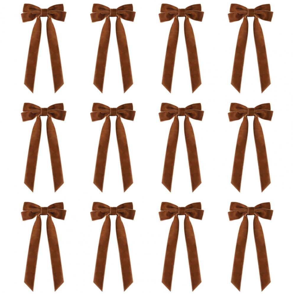 Christmas Ribbon Decoration Rustic Vintage Christmas Velvet Bows for Diy Crafts Tree Decoration Set for Thanksgiving