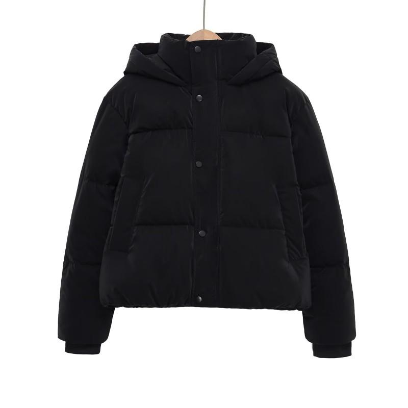 TAOPZA Womens Hooded Short Puffer Jacket Casual Cotton Winter Coat 2025