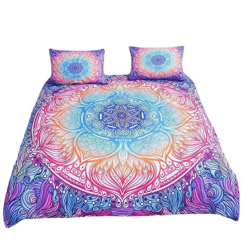 Bohemian Mandala Pattern Three-Piece Set Custom Home Textile Three-Piece Set