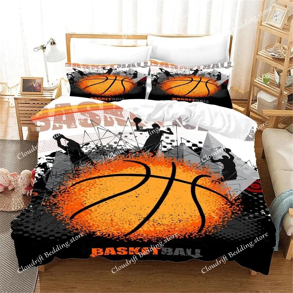 Basketball Duvet Cover Set Hit The Broken Wall Ball Theme Bedding Set For Kids Teens Queen King Size Soft Quilt Cover026