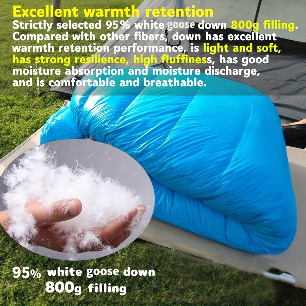 Children's mummy sleeping bag, down sleeping bag, 800g 95% goose down filling, ultra-light, cold-proof, camping sleeping bag