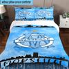 3pcs Mar-seille With Pride Emblem Printed Bedding Set Duvet Cover Closure Includes 1 Duvet Cover & 2 Pillowcases Bedding Sets Home Decor Gifts