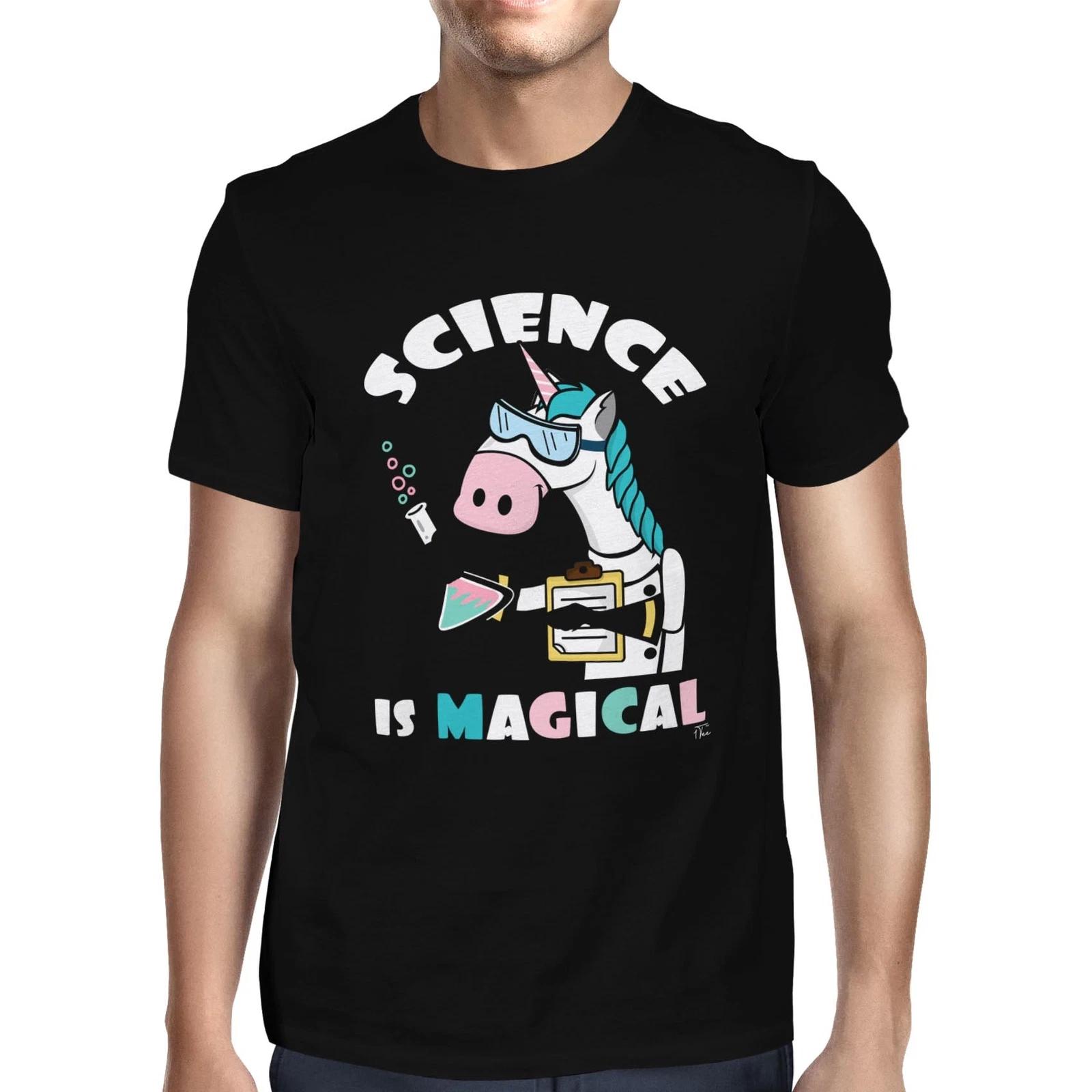 1Tee Mens Science Is Magical Unicorn T-Shirt XXXXL