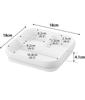 Yamazaki Tower Silicone Baby Food Tray with Suction W18 X D18 X and Freezer Easy To 10049 Cups, White, H4.1cm, Dishwasher, Microwave, Safe, Non-Tip,