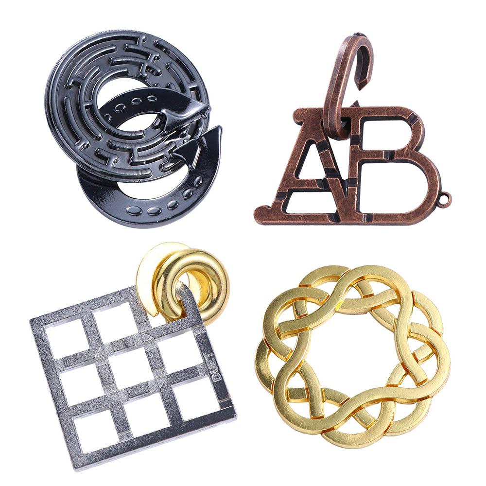 Blocks Toy Educational Puzzles Game Metal Brain Teaser Toys Luban Lock Puzzle Toy Metal Wire Puzzle
