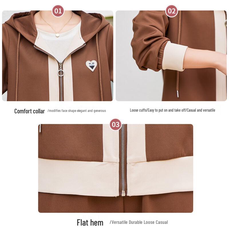 Women's Mid-Age Hooded Tracksuit Set
