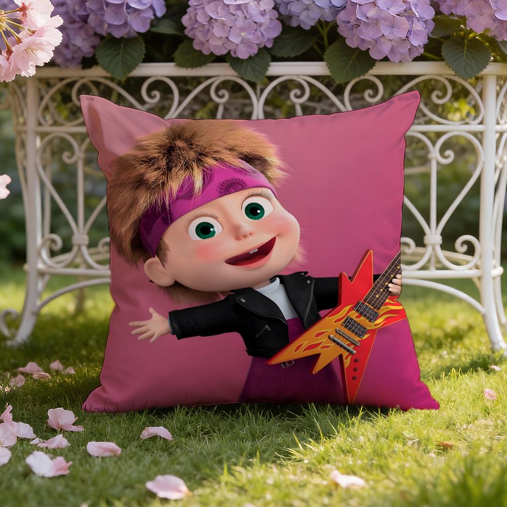 Cute M-Masha And The B-Bear Cushion Cover Home & Car Dual-Scene Pillow Cover: Reversible For Premium Comfort
