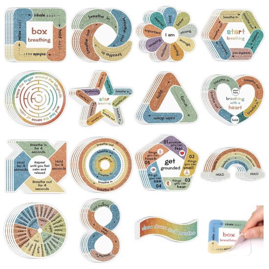 30 Stück Beruhigende Strukturaufkleber zur Angstlinderung Sensorische Fidgets für Erwachsene Jugendliche
