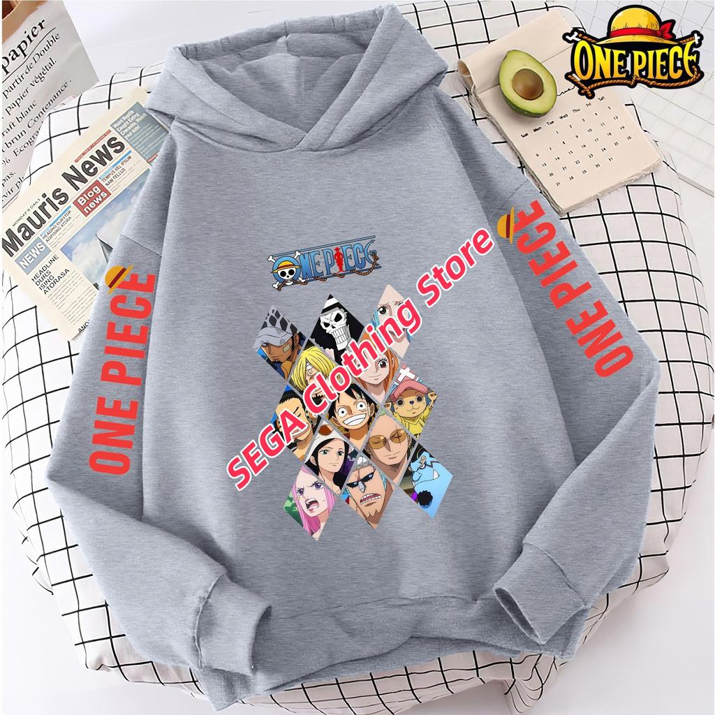 Spring Autumn Luffy Zoro Boys Girls Sweatshirt Hooded Pullover Anime One Piece Hoodies Casual Streetwear Costume Fashion Tops