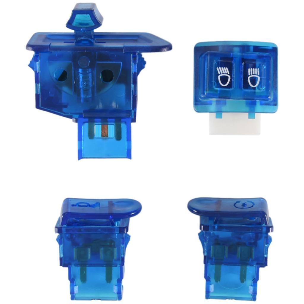 Yixue Tlačítko spínače klaksonu na motocyklu, tlačítko spínače směrových světel, tlačítko startování, pro AF27AF28AF34AF35, modré