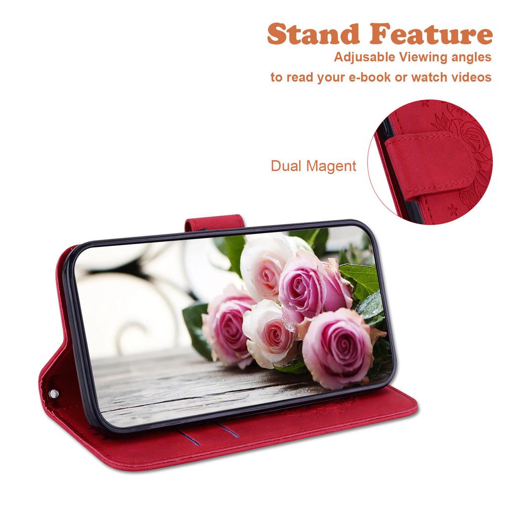 For Xiaomi Redmi 11A 4G/Redmi 12C 4G Leather Phone Case Stand Wallet Rose Butterfly Imprinted Flip Cover