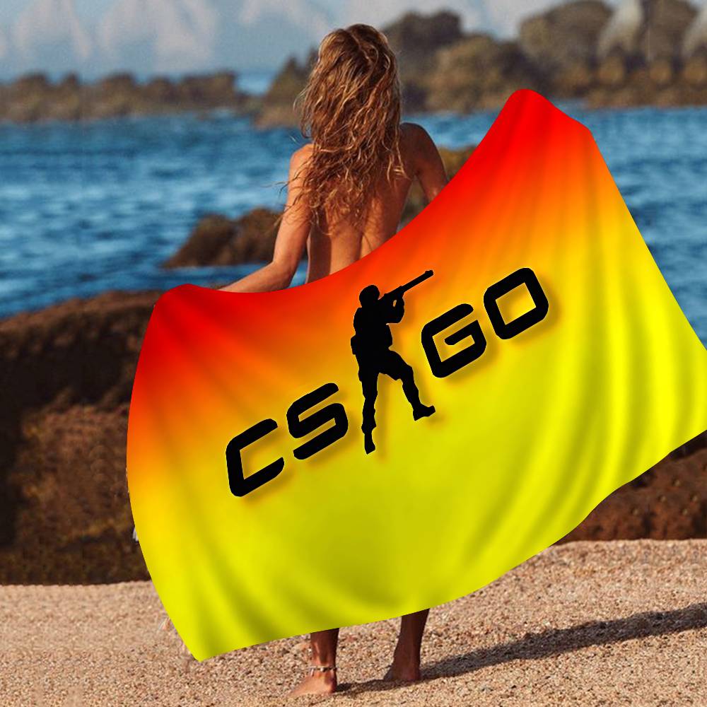 GAME The C-CSGO CS2 Beach Towel Colorful Bath Towels For Girl Microfiber Quick Dry Custom Sand Free Beach Yoga Spa Gym Pool