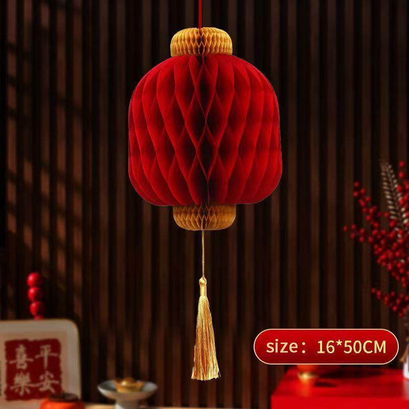 Year Paper Ornament Decoration Lanterns Wedding Decoration 3D Honeycomb Gourd Decorative Pendant Horse Year 2026 Door Decor